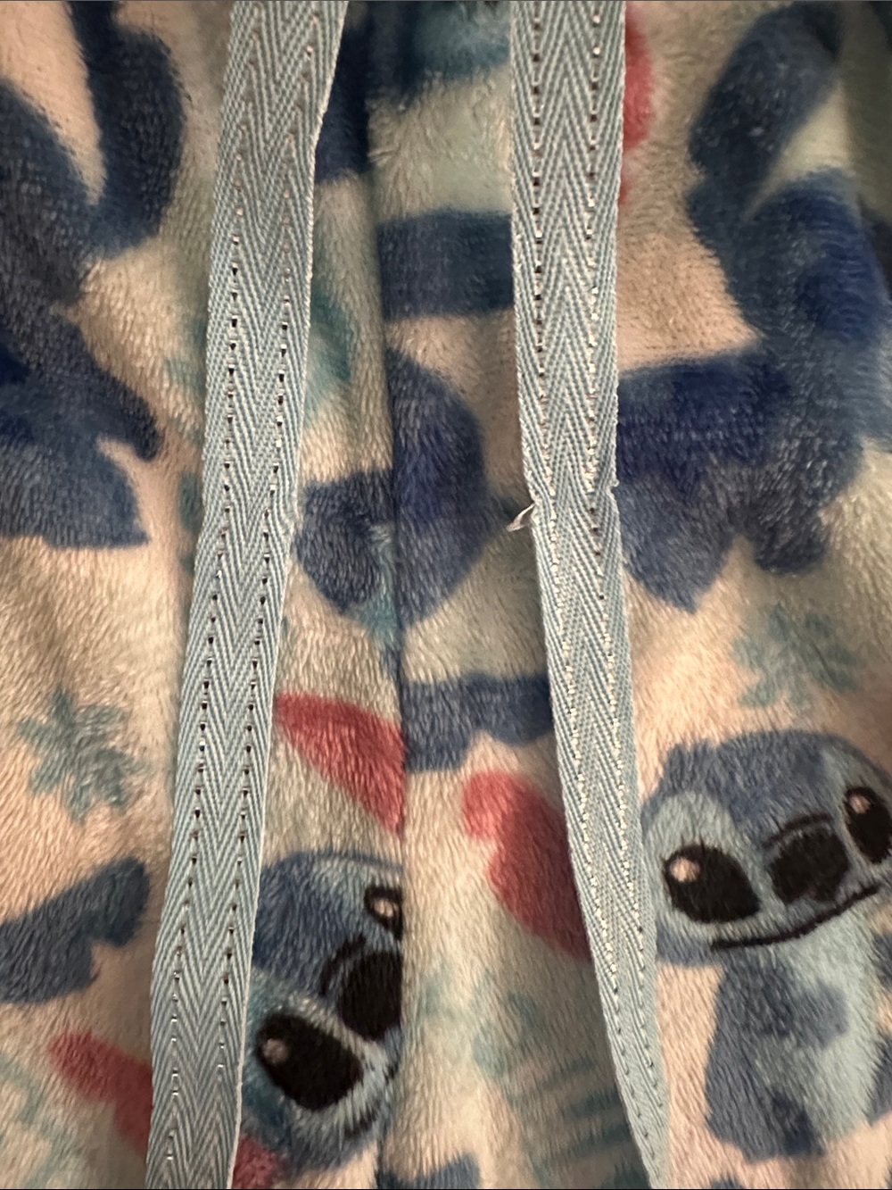 Disney Blue, Navy & Pink Stitch Plush Pajama Pants - Picture 10 of 10